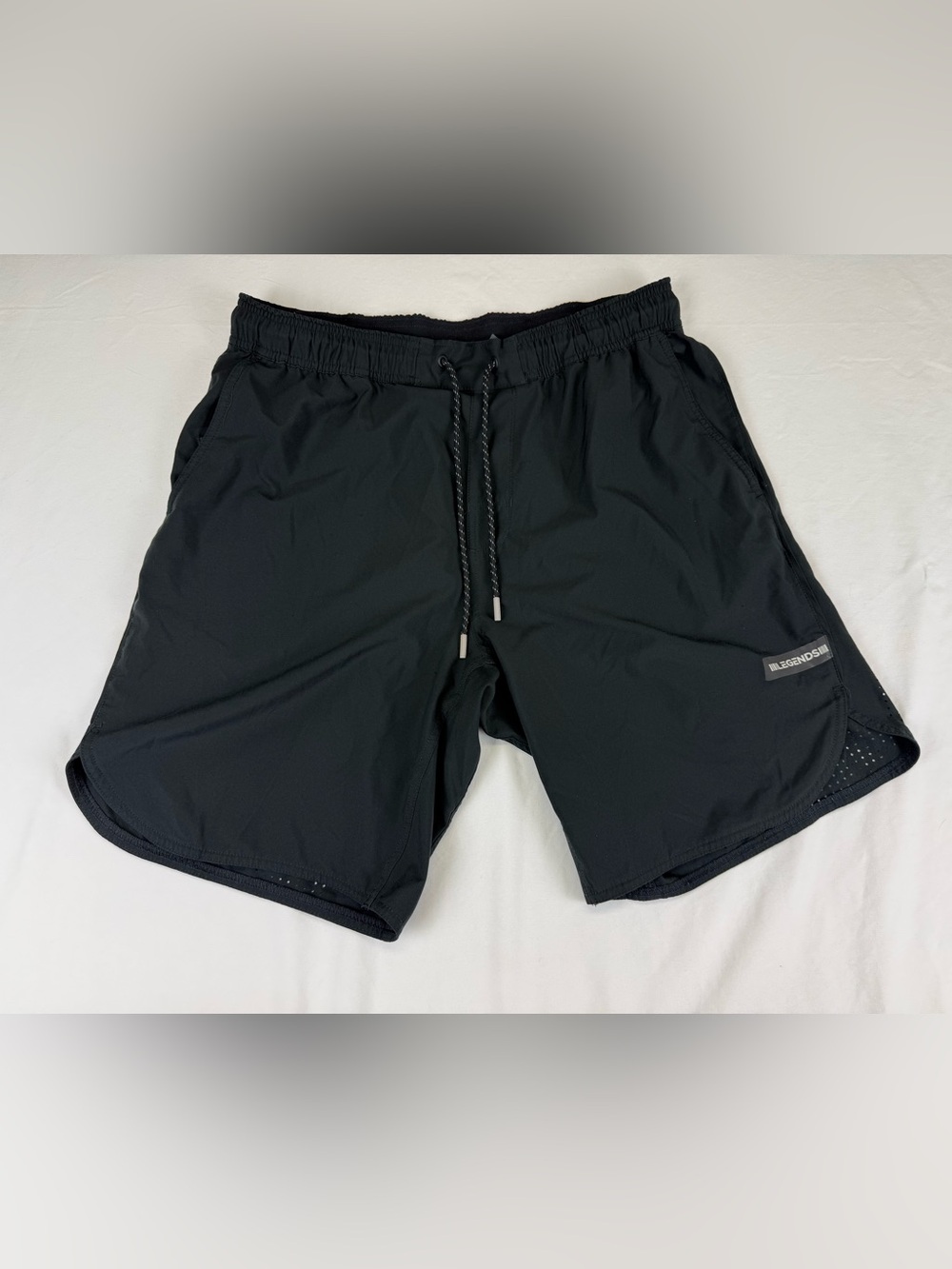 Legends Luka Men's Black Athletic Running Shorts with Drawstring Waist